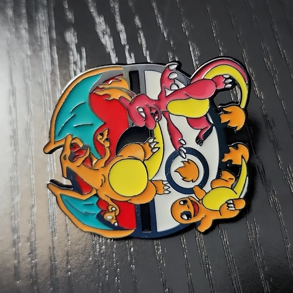 Pokemon Charmander Evolution Enamel Pin